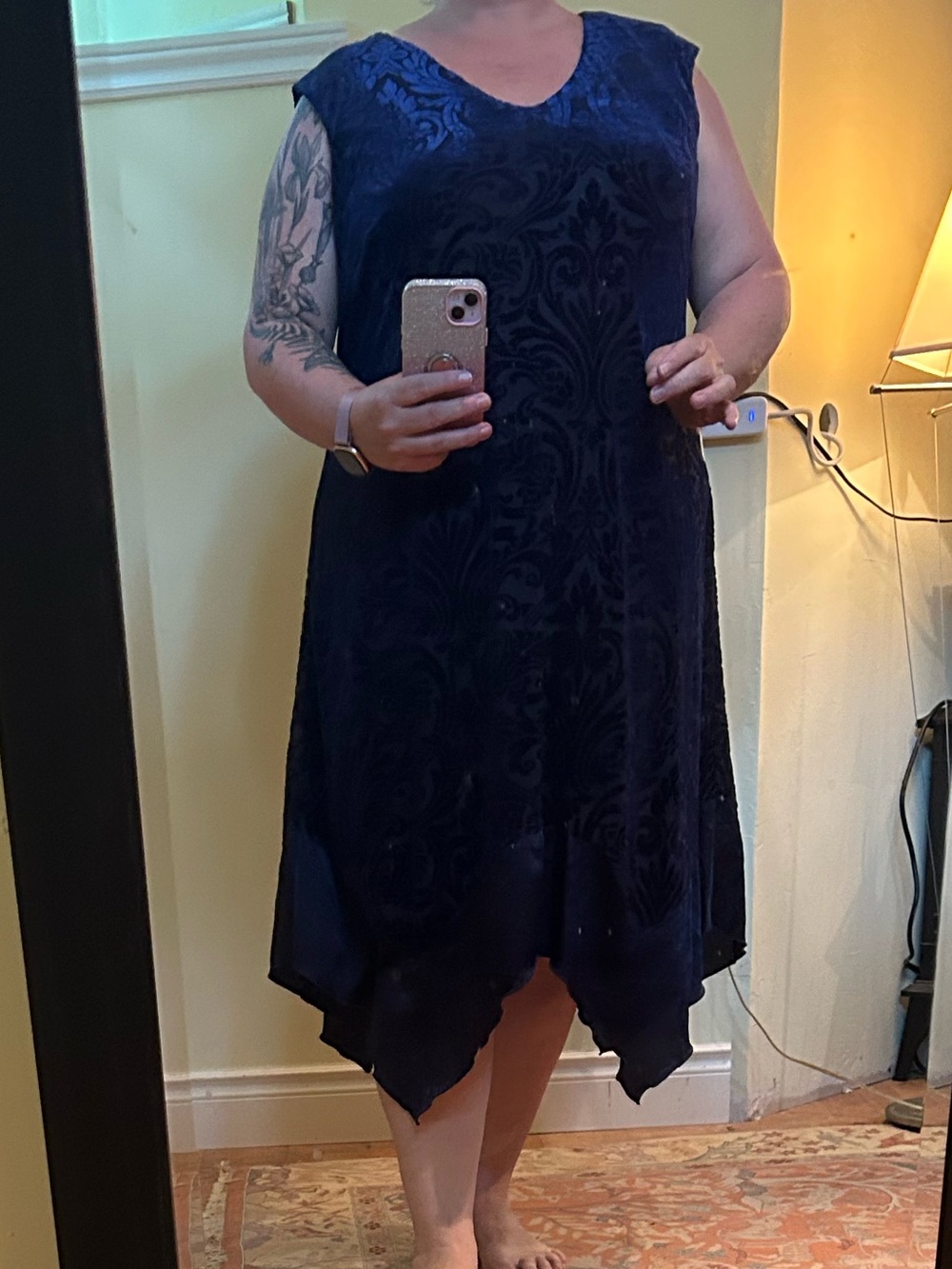 Luxology Deep Navy Evening Dress